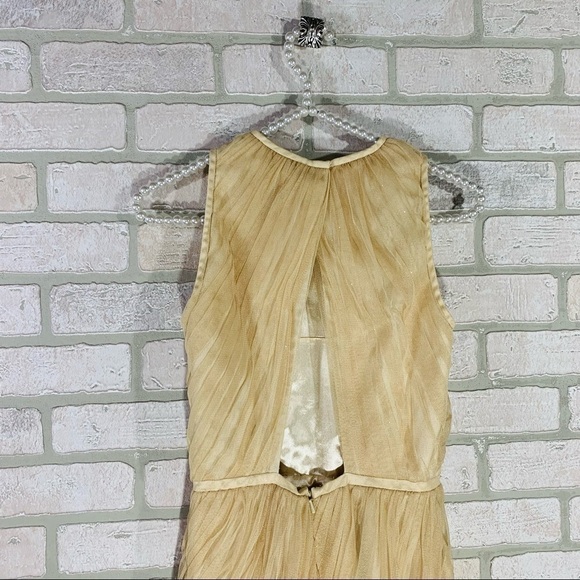 Jill Stuart Gold Tulle Riched Mini Cocktail Dress Size 0 - Picture 6 of 9